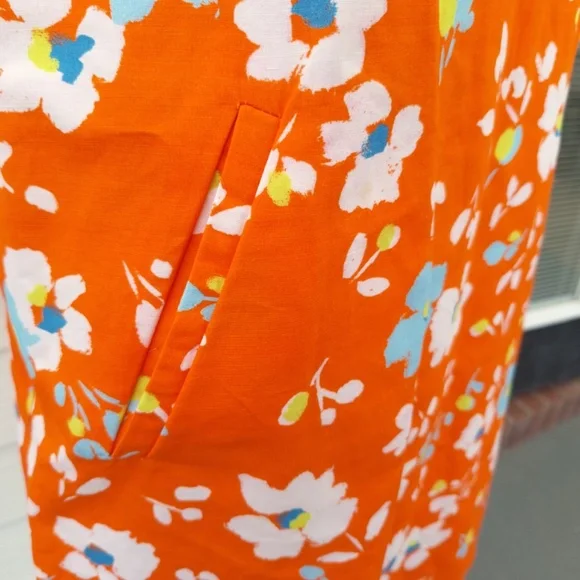 Tyler Boe Stella Dress - Size XS – Orange Floral – Sleeveless - Picture 4 of 15